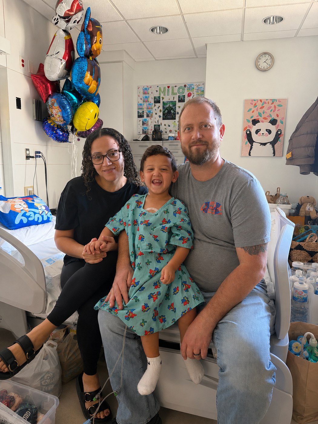 Milo's hospital room during his stay