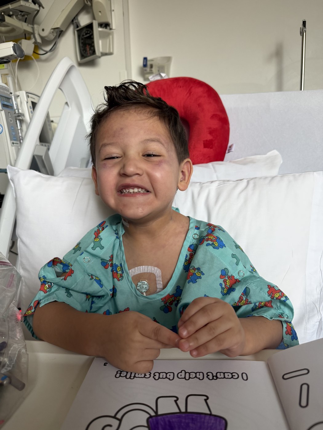 Milo during his hospital stay